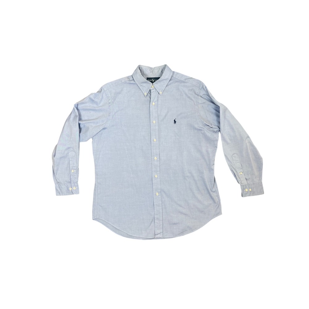 Ralph Lauren Mens Classic Fit Oxford Button Down Shirt Light Blue 16.5 32/33 L